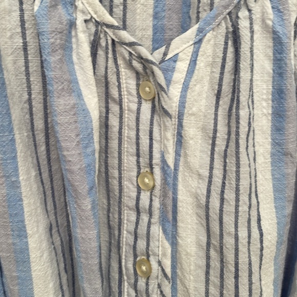 Free Assembly XXXL Blue & White Striped Casual Dress - Picture 5 of 11
